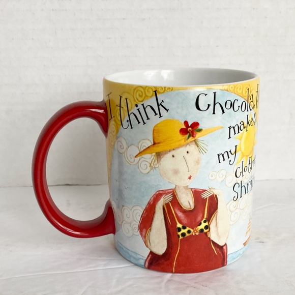 Lang Dan DiPaola Mug Chocolate Makes My Clothes Shrink Coffee Cup - Picture 2 of 8